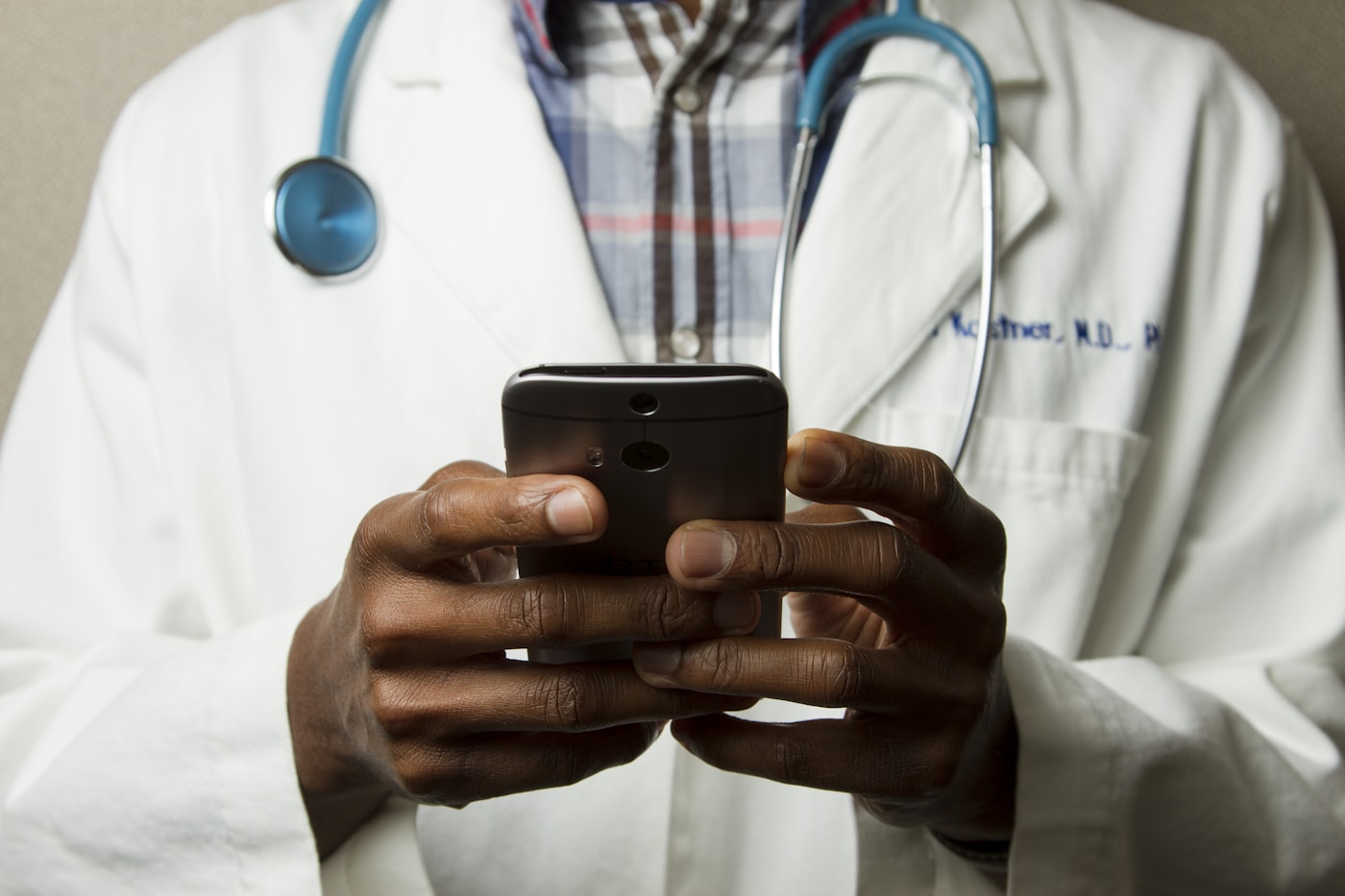 Clinical professionals reviewing information